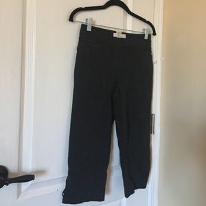 Polka dot black work pants tight fitting capris